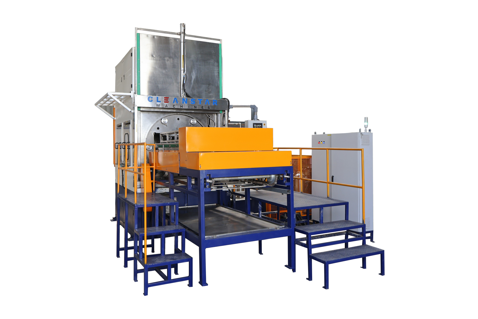 conveyor type bin cleaning machine